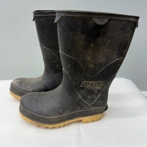 Weather Stars by‎ Tingley Kids Black Rubber Rain Boots Size 11 Waterproof Mud